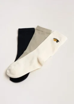 3 PACK JACQUARD SOCKS - lemon mix