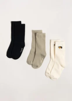 3 PACK JACQUARD SOCKS - lemon mix