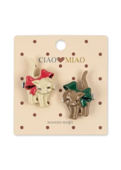 2 PACK KITTEN HAIR CLIP - bow kitty