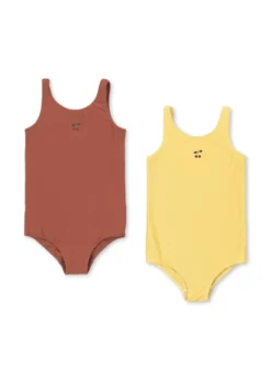 2 PACK MARVA BADEDRAGT - pampas/mahogany