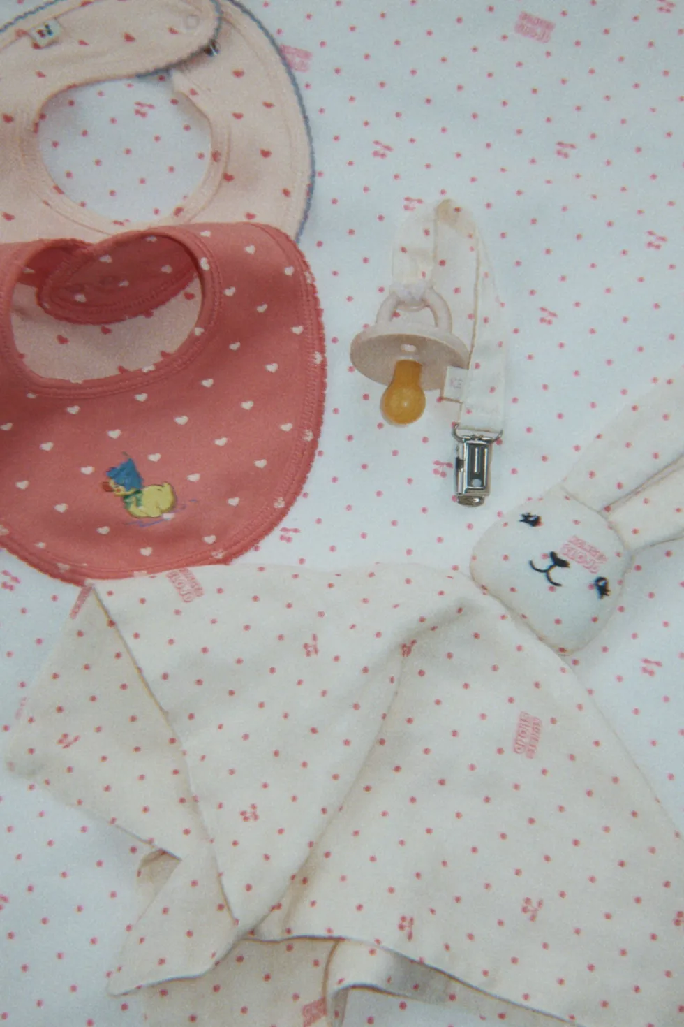 2 PACK PACIFIER STRAP - cherry dot