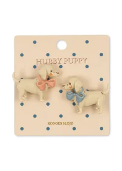 2 PACK PUPPY HAIR CLIP - creme brulee