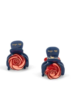 2 PACK ROSE HAIR CLAW SMALL - total eclipse