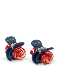 2 PACK ROSE HAIR CLAW SMALL - total eclipse