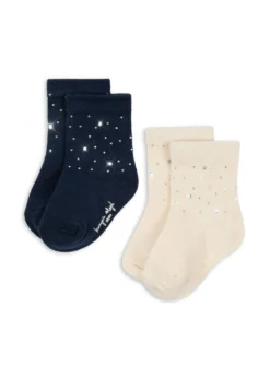 2 PACK SPARKLE SOCKS - total eclipse mix