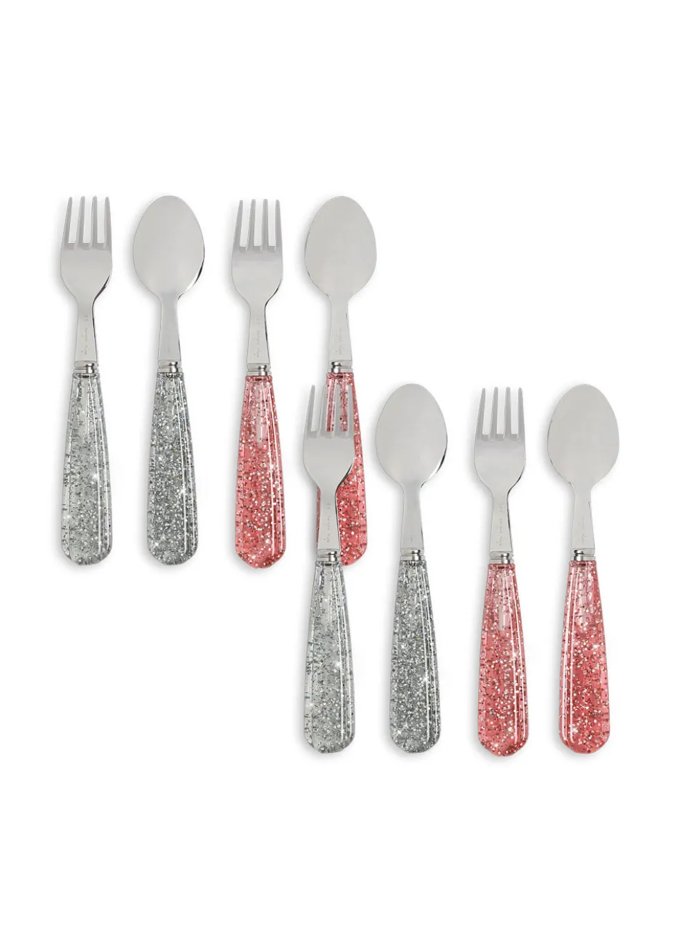 8 Pak Glitter Bestik - sparkling blush/sparkling blue