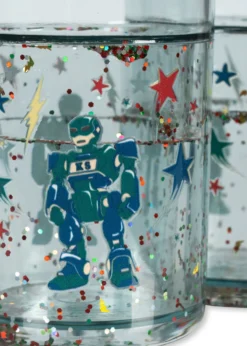 2 PAK GLITTERKOPPER - hero robot