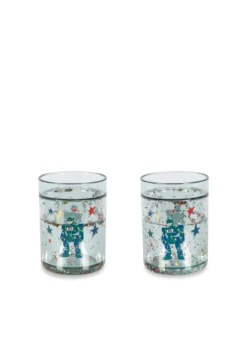 2 PAK GLITTERKOPPER - hero robot