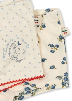 2 Pak Mimmi Underbukser - blue kitty dot/tramonto