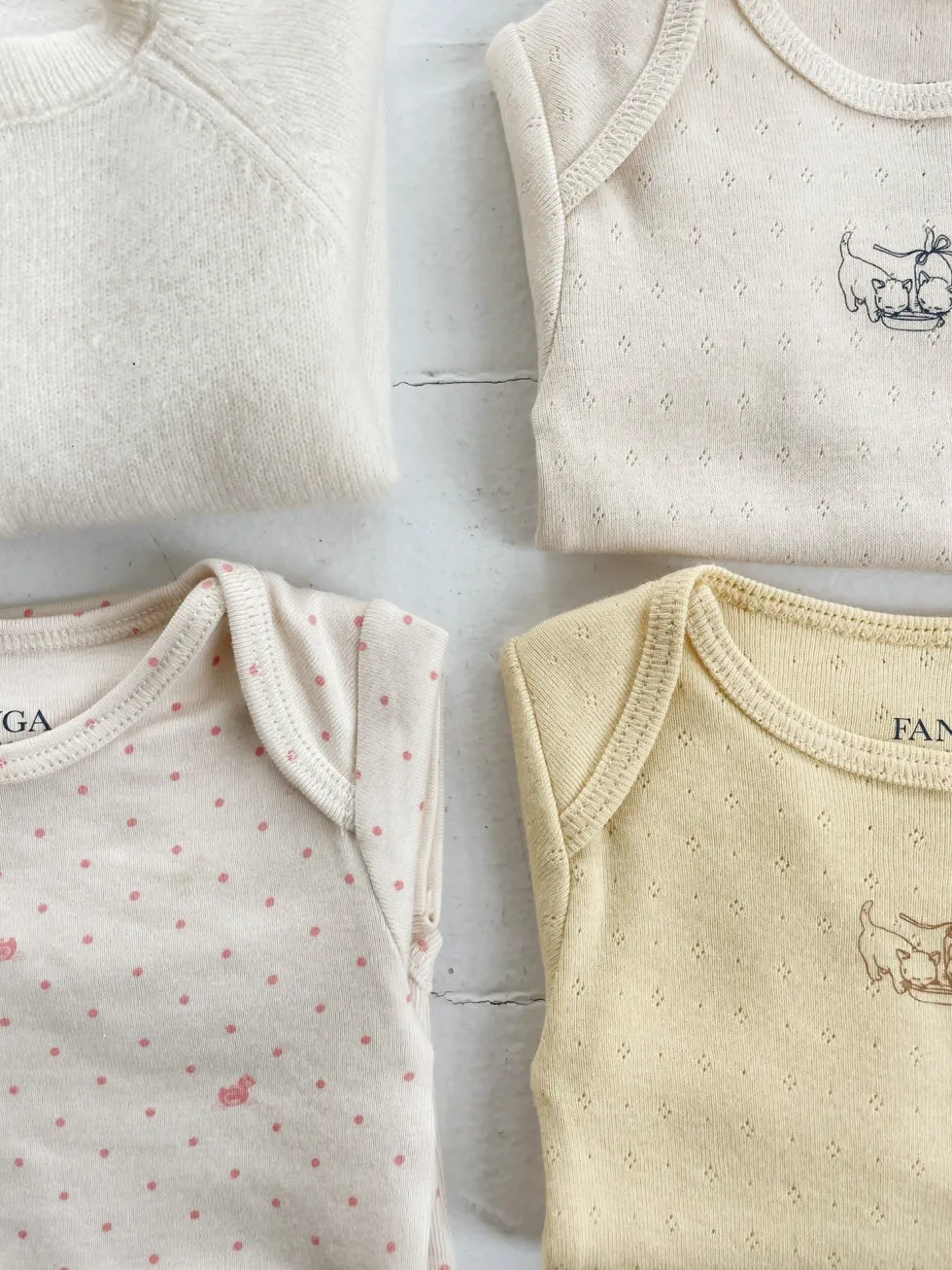 PERLA 2 PACK LS BODY OCS - banana crepe/creole pink