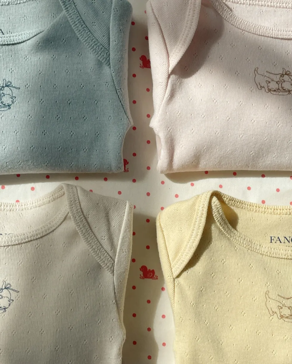 PERLA 2 PACK LS BODY OCS - banana crepe/creole pink