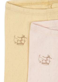 PERLA 2 PACK PANTS OCS - banana crepe/creole pink