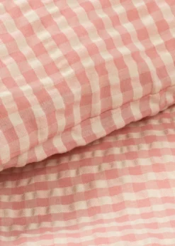 SEER BABY BEDDING SET 70X100 - powder pink check