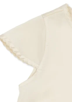 SHEENY SHORT SLEEVE DRESS - buttercream