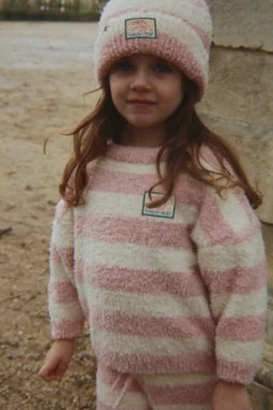 Softy Sweater - rosy stripe