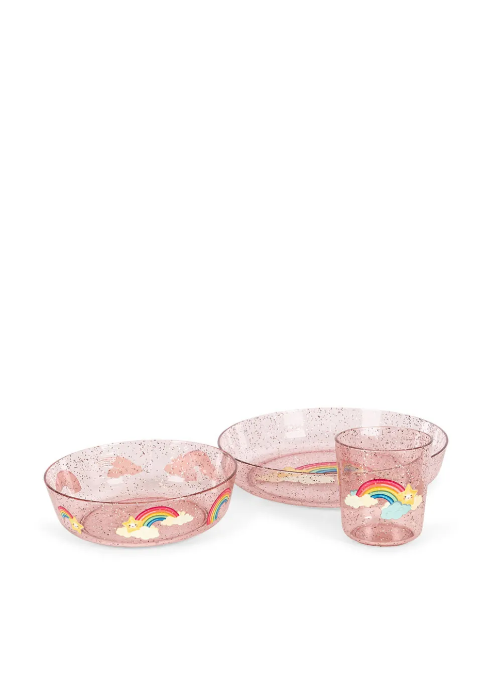 Sparkly Spisesæt - rainbow