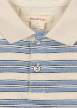 Spotty Kortærmet Polo - stripe ciel