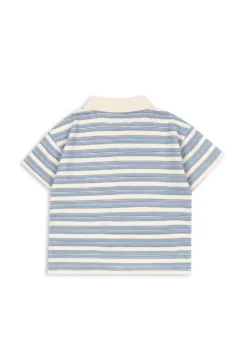 Spotty Kortærmet Polo - stripe ciel