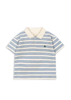 Spotty Kortærmet Polo - stripe ciel