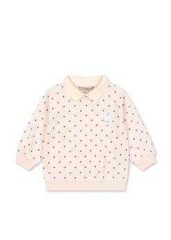 Spotty Langærmet Polo - rosewater dot