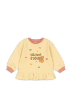 SPOTTY SWEATSHIRT - banana crepe