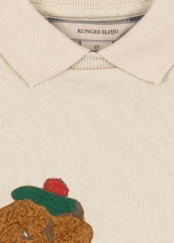 SPOTTY SWEATSHIRT - brown rice
