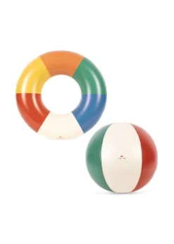 SWIM RING AND BEACH BALL SET - multi